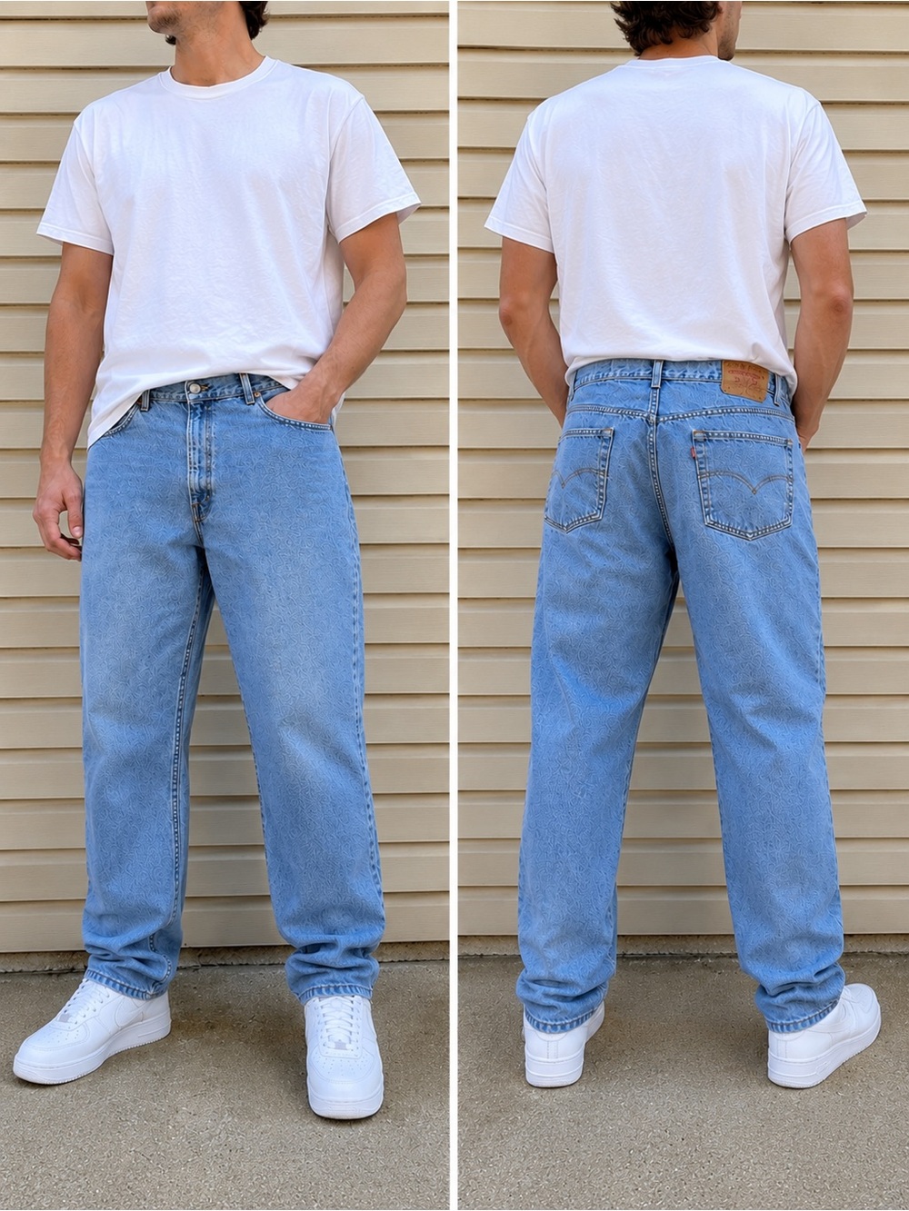 Vintage Levi’s 550 Relaxed Fit Jeans USA Light Wash Denim 42x31
